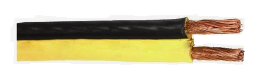 Deka - Wire & Cable Dual Booster Cable Wire, SAE J1128, Black/Yellow, 8 AWG 100' Spool - Click Image to Close